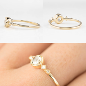 Stella Round Rose Cut Diamond Ring