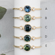 Moon & Star Ring, 0.45ct Sapphire