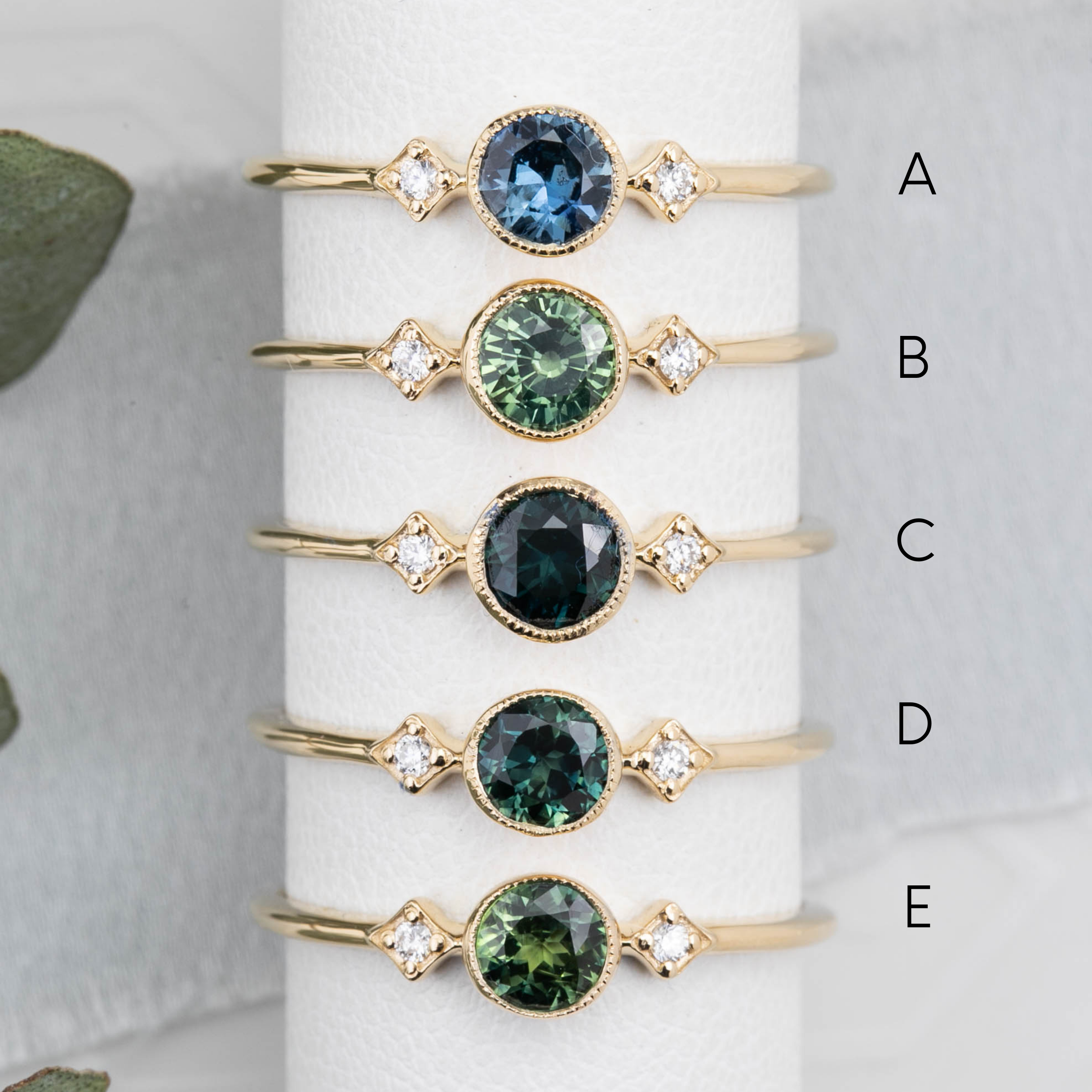 Moon & Star Ring, 0.45ct Sapphire