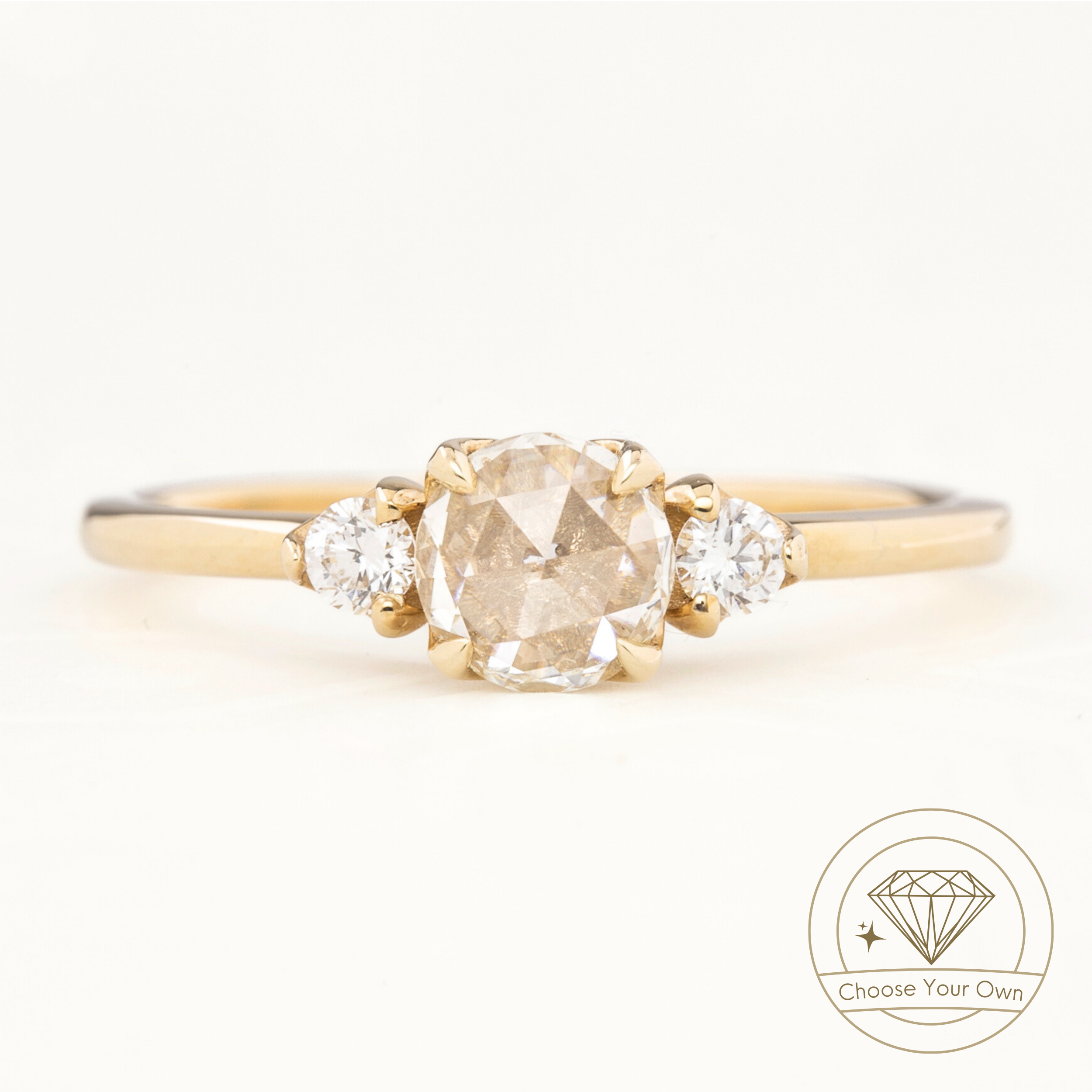 Sofia Round Rose Cut Diamond Ring