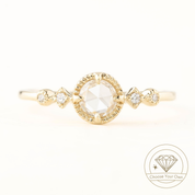 Stella Round Rose Cut Diamond Ring