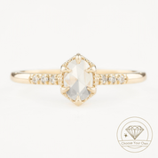 Grace Oval Rose Cut Diamond Ring