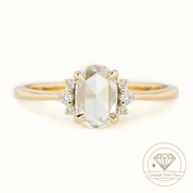 Lena Oval Rose Cut Diamond Ring