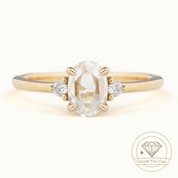 Emilie Oval Rose Cut Diamond Ring