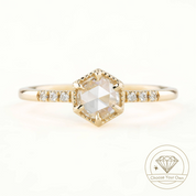 Grace Round Rose Cut Diamond Ring