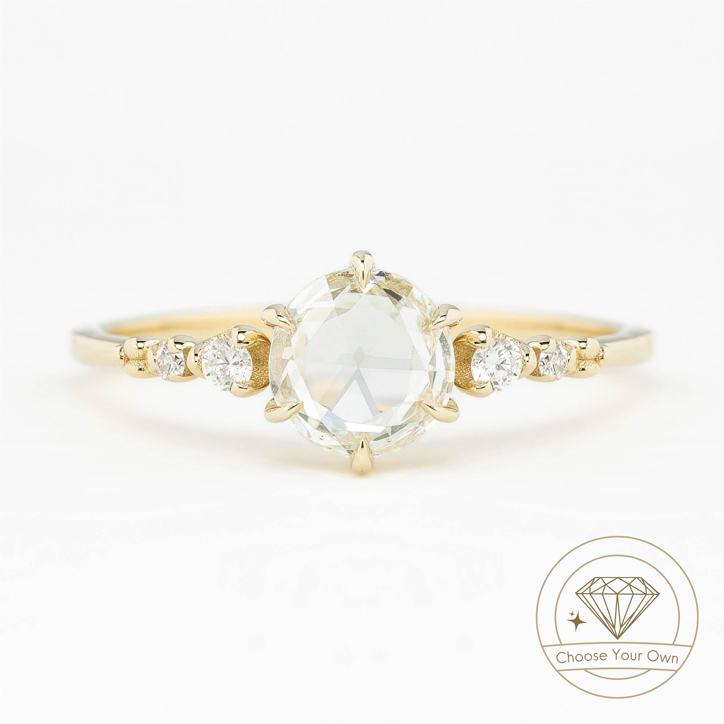 Mila Round Rose Cut Diamond Ring