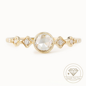 Celeste Round Bezel Set Rose Cut Diamond Ring