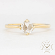 Alice Round Rose Cut Diamond Ring