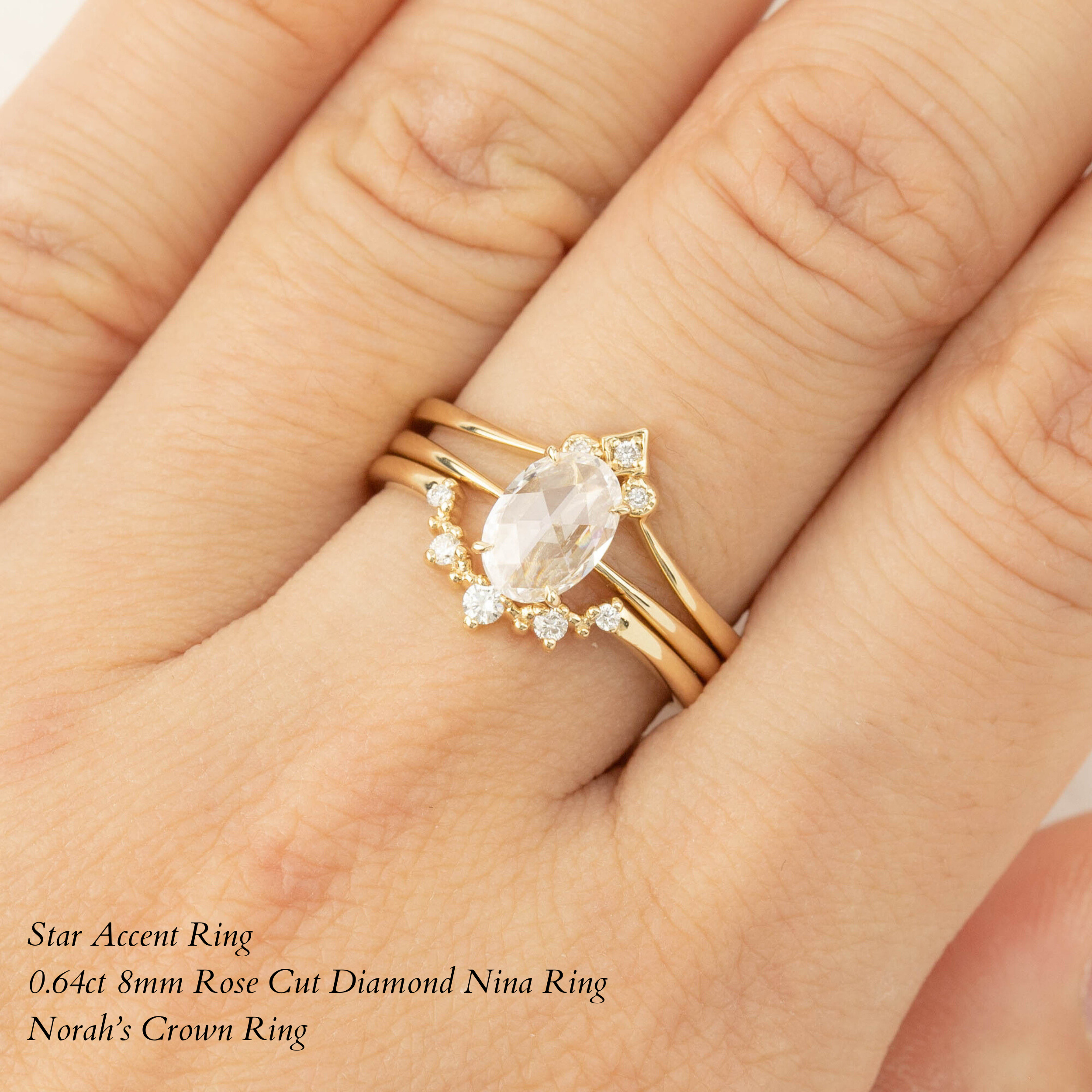 Nina Oval Rose Cut Diamond Ring