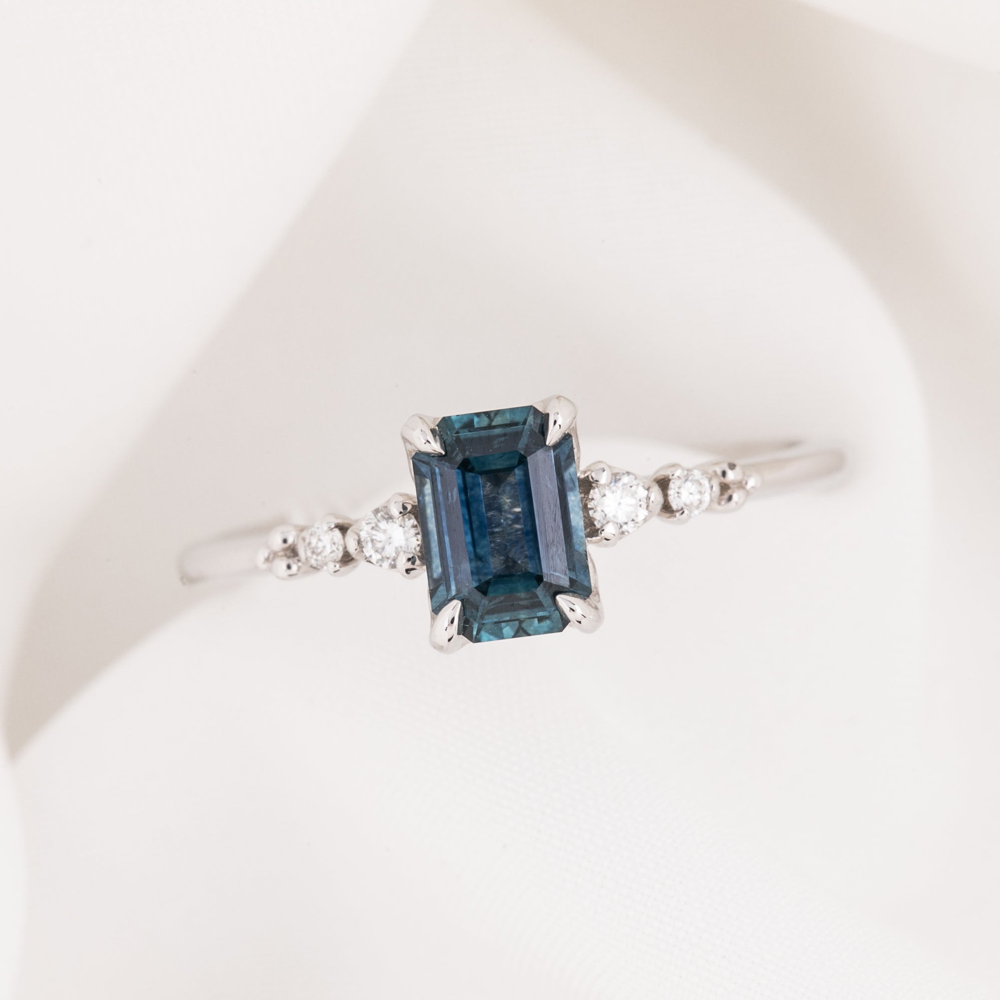 Estel Fleur Ring, 0.82ct Montana Sapphire