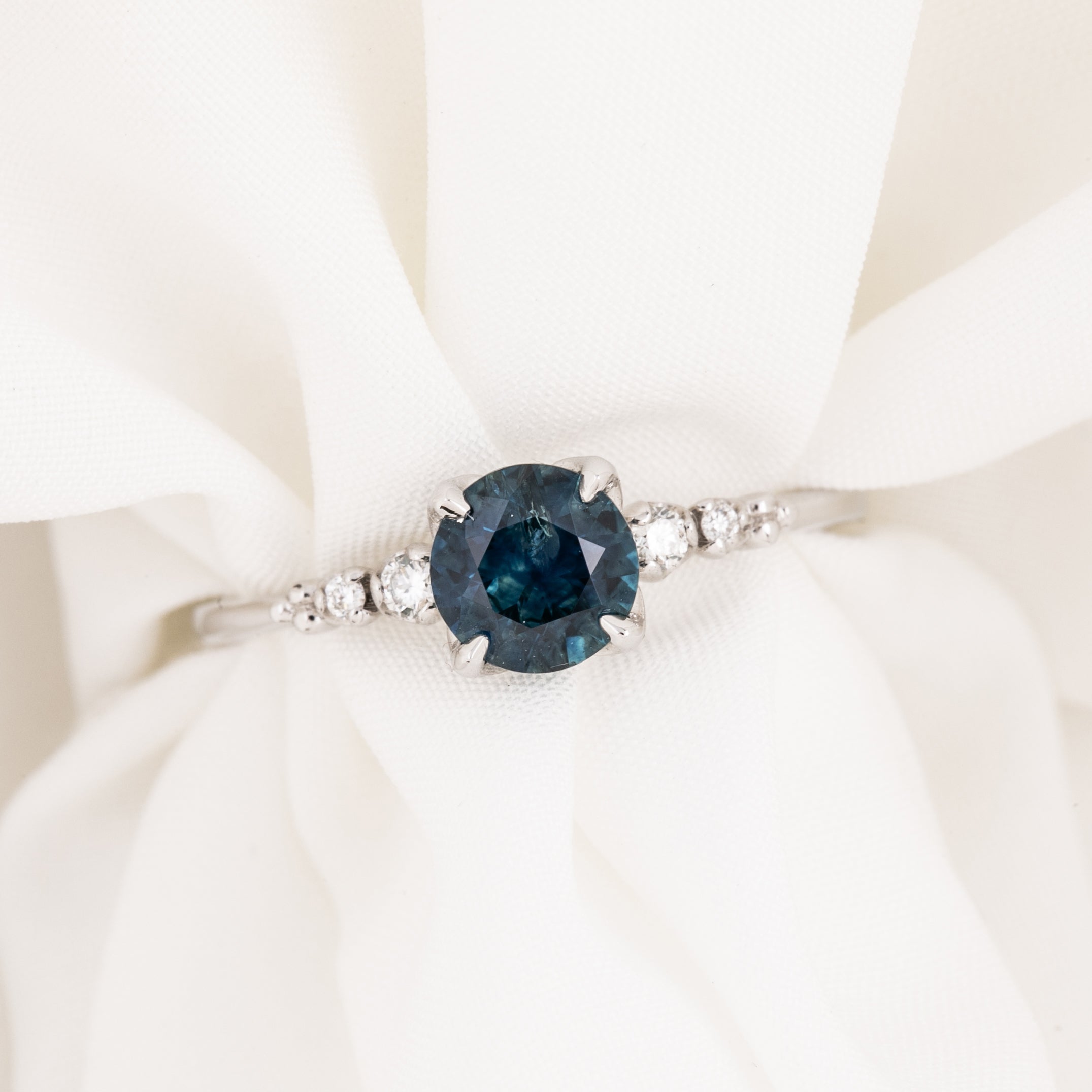 Estel Fleur Ring, 0.87ct Montana Sapphire