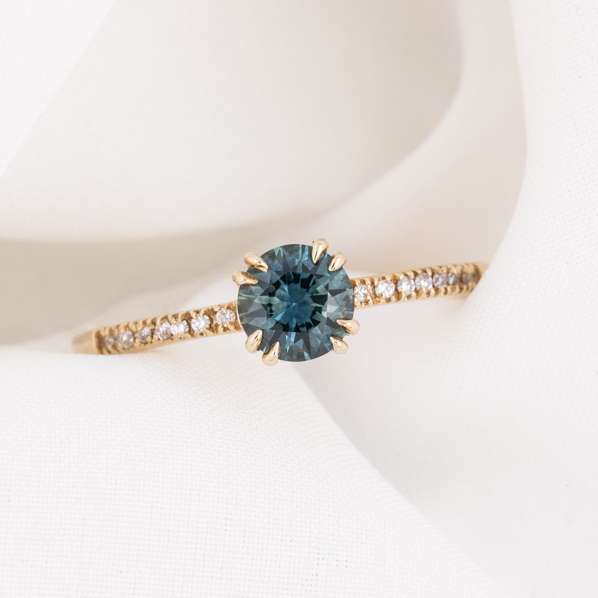 Sabrina Ring, 0.71ct Montana Sapphire