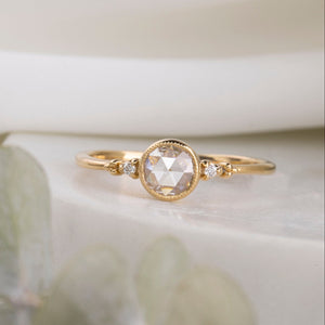 Estel Bezel Ring, 0.30ct Rose Cut Diamond