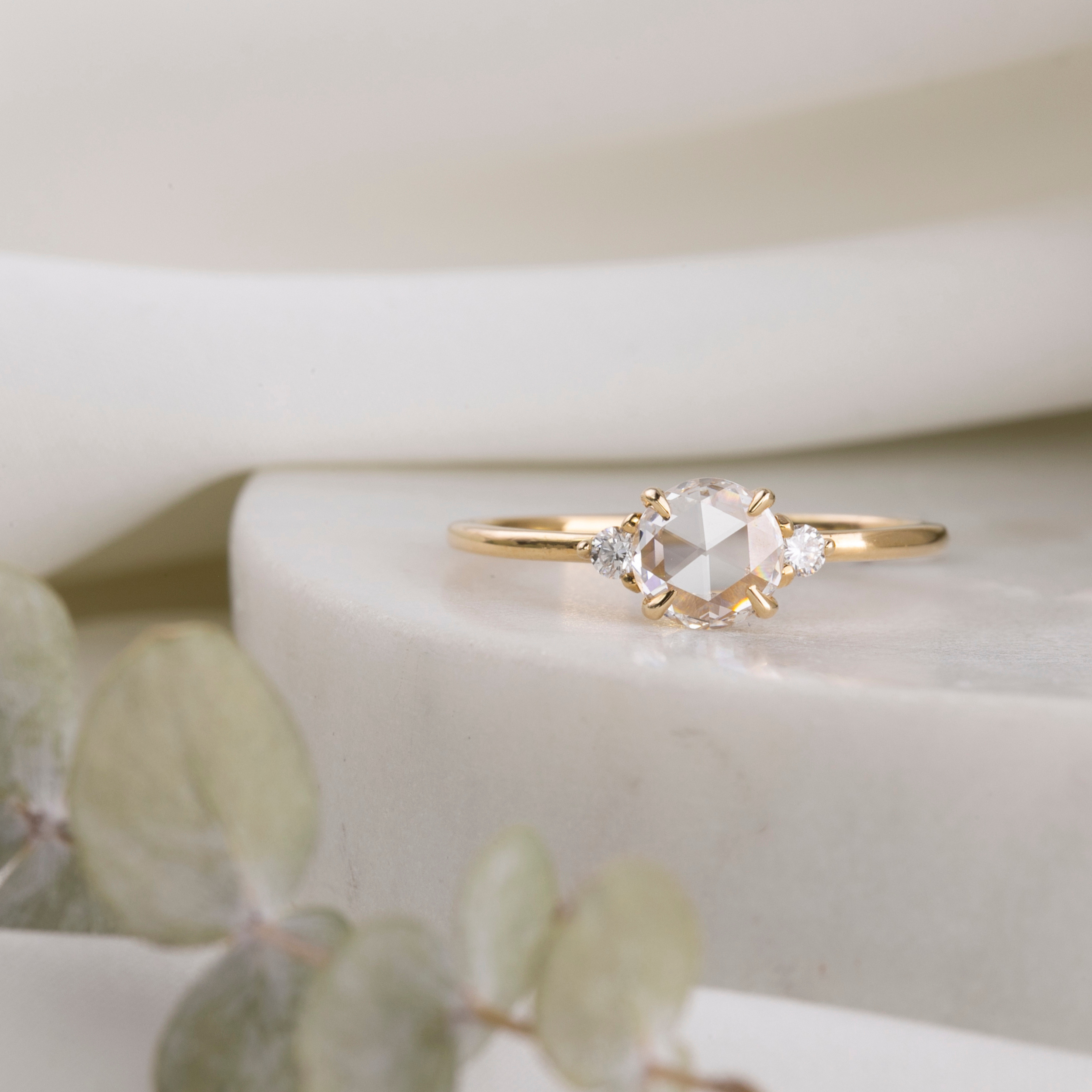 Emilie Round Rose Cut Diamond Ring