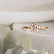 Emilie Oval Rose Cut Diamond Ring