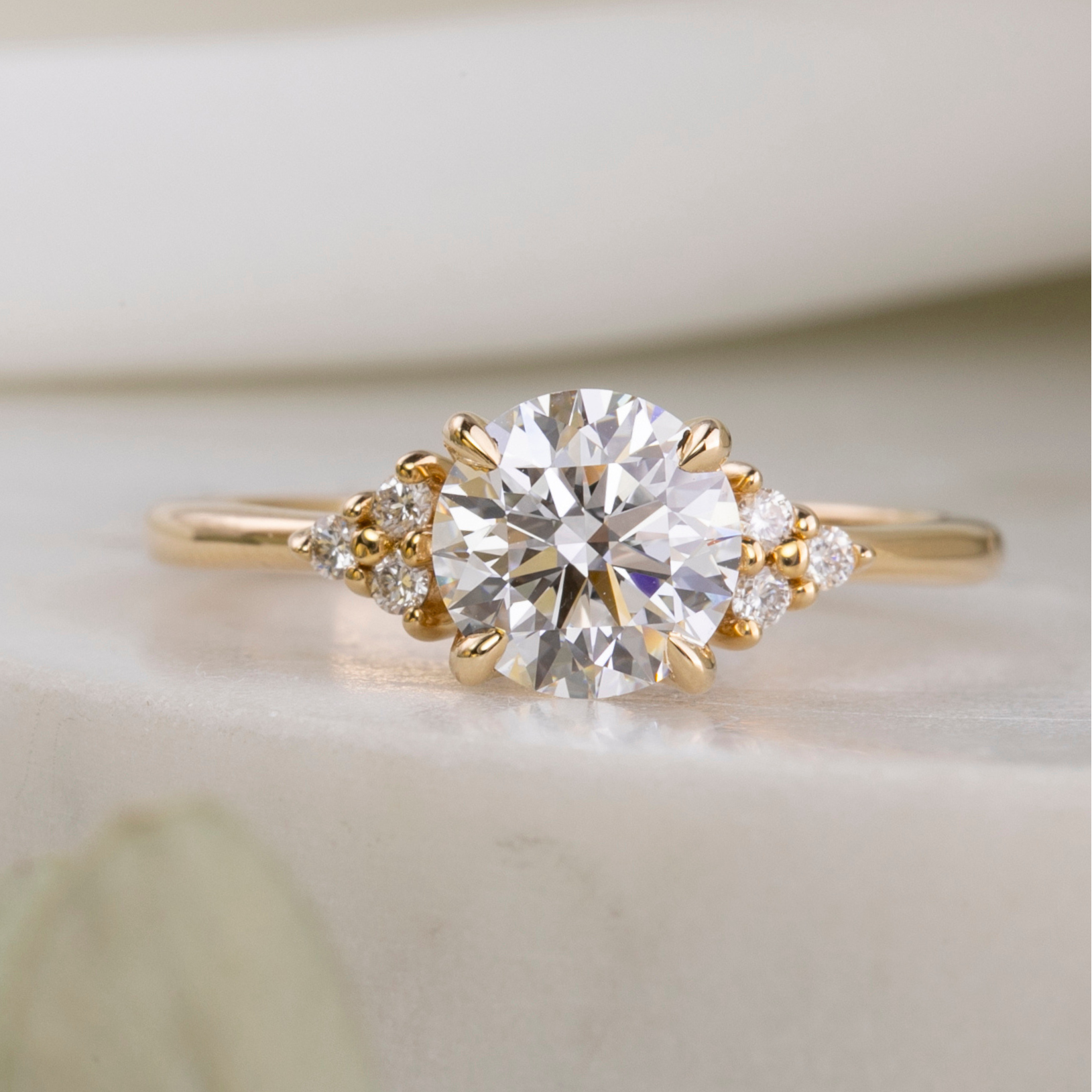 1.32ct Lab Diamond, 14k Yellow Gold (One of a kind)
