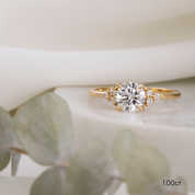 Teresa Ring, 1ct/1.32ct Lab Diamond, 14k Yellow Gold (One of a kind)
