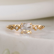 Celeste Ring, 0.49ct Round Rose Cut Diamond