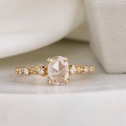 Wisteria Oval Rose Cut Diamond Ring