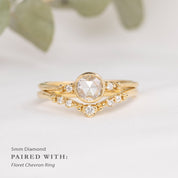 Estel Bezel Ring, 0.15ct Rose Cut Diamond
