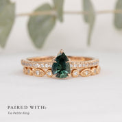 Maria Ring, Teal Blue Sapphire