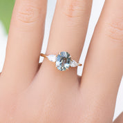 Olivia Grand Ring, 2.30ct Madagascar Sapphire, oval shape gemstone