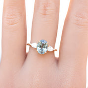 Olivia Grand Ring, 2.30ct Madagascar Sapphire, oval shape gemstone