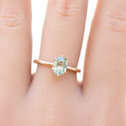 Floryn Ring, 1.19ct Unheated Sapphire, oval shape gemstone