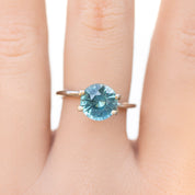2.6ct Round Cut Light Blue Unheated Madagascar Sapphire SR221