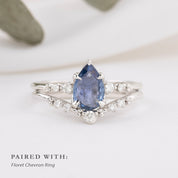 Estel Fleur Ring, 0.81ct Light Blue Srilanka Sapphire