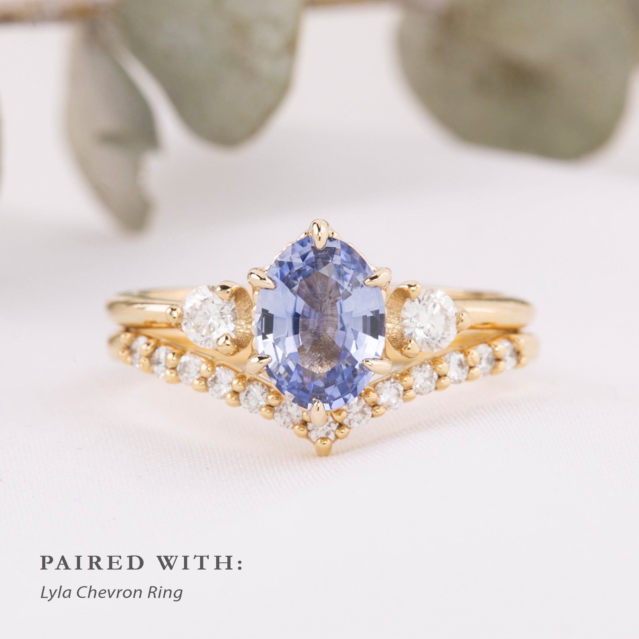 Ayana Ring, 1.36ct Srilanka Sapphire, oval shape gemstone