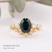 Estel Fleur Grand Ring, 2.46ct Queensland Sapphire, oval shape gemstone