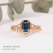 Agatha Ring, 1.11ct Emerald Montana Sapphire