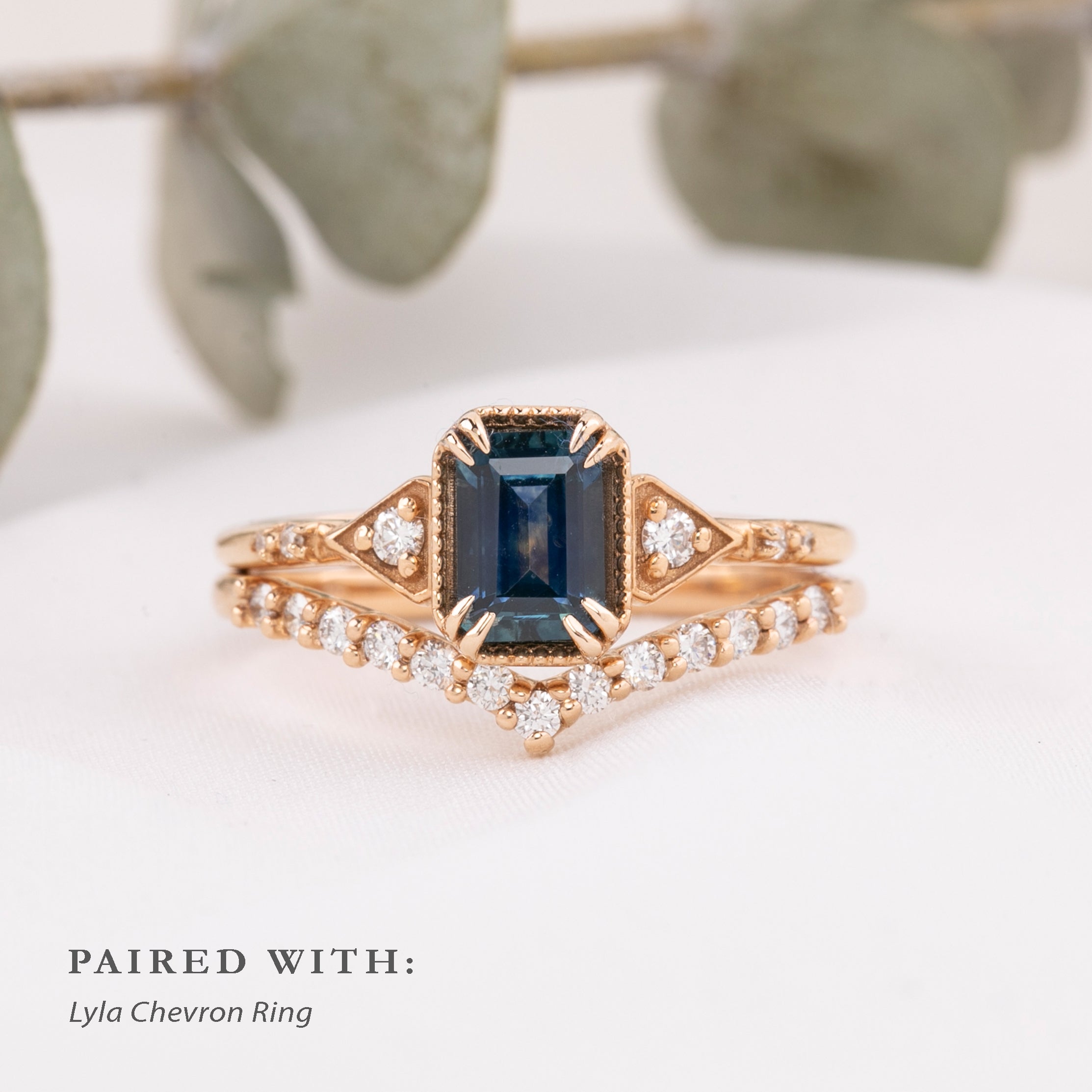 Agatha Ring, 1.11ct Emerald Montana Sapphire