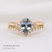 【一点物】テレサリング ・1.30ct・加熱モンタナ産アクアブルーサファイア・K14YG