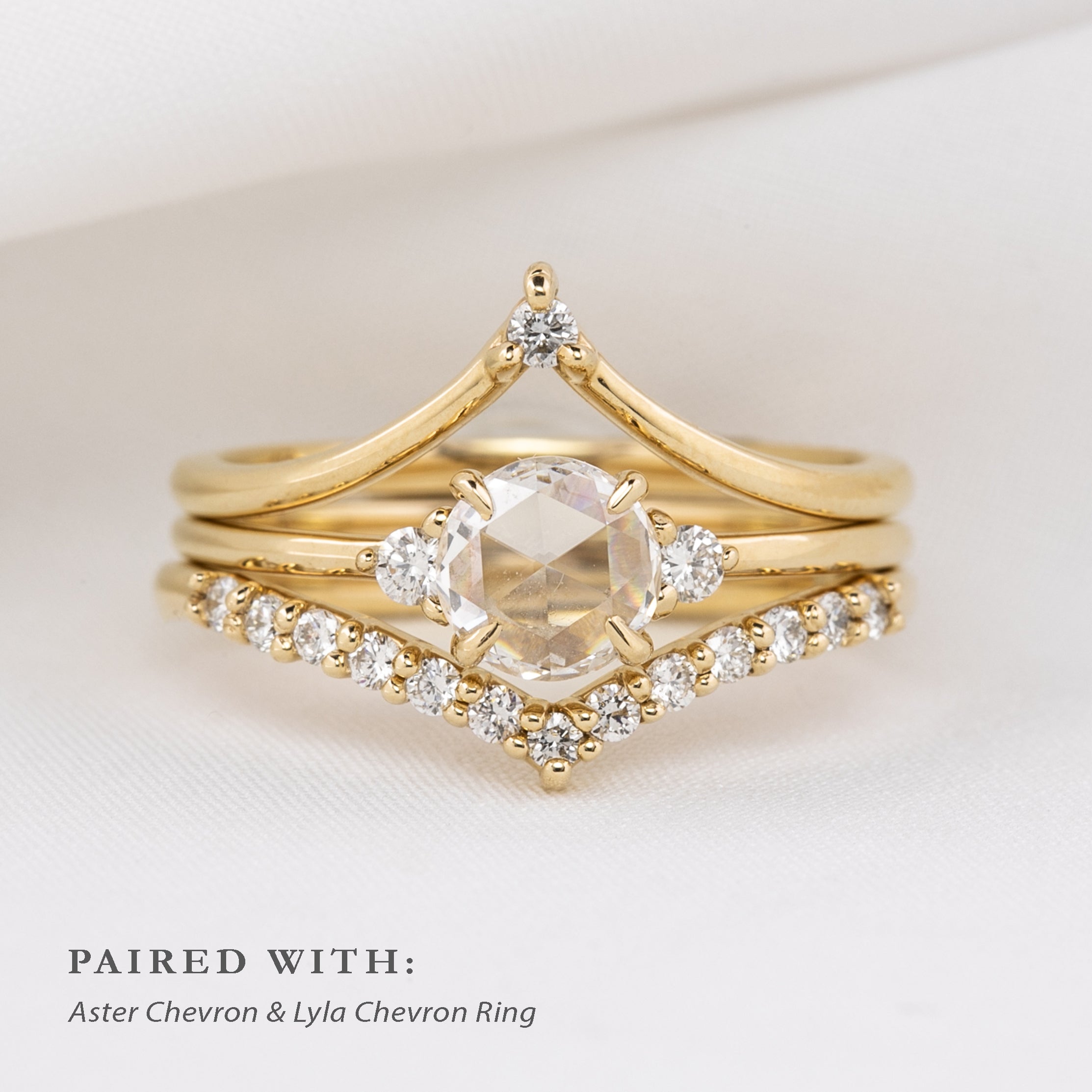 Emilie Round Rose Cut Diamond Ring