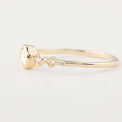 Celeste Round Bezel Set Rose Cut Diamond Ring