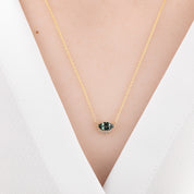 Eden Necklae, 0.67ct Blue Green Sri Lanka Sapphire