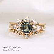 Remi Ring, 0.79ct Light Blue Green Montana Sapphire