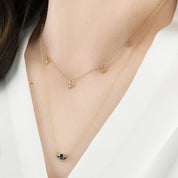 Eden Necklace, 0.70ct Deep Teal Blue Sri Lanka Sapphire