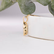 Patia Necklace, Green and Blue Sapphire (Charm Option)