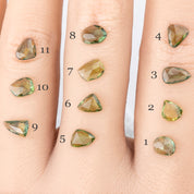 0.40ct Organic Shape Green Sapphire CS220