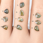 0.50ct Organic Shape Green Sapphire CS221