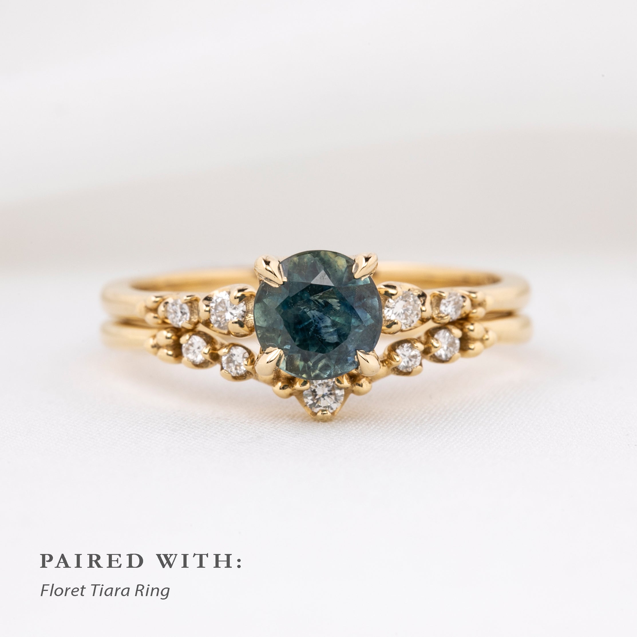 Estel Fleur Ring, 1.15ct Montana Sapphire