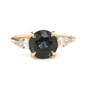 Olivia Grand Ring 3.60ct Deep Teal Blue Sapphire