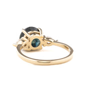 Olivia Grand Ring 3.60ct Deep Teal Blue Sapphire
