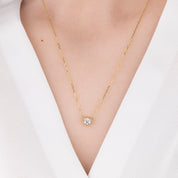 Dahlia 0.30ct GIA Certified Diamond Solitaire Necklace