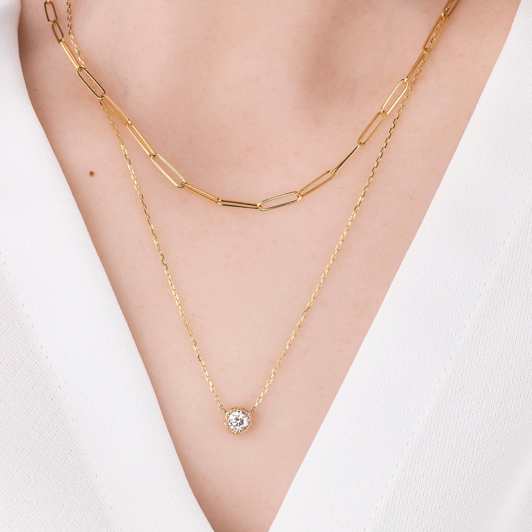 Dahlia 0.30ct GIA Certified Diamond Solitaire Necklace