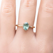Athena Ring, 1.74ct Montana Sapphire, oval shape gemstone