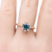Victoria Ring, 1.01ct Montana Sapphire